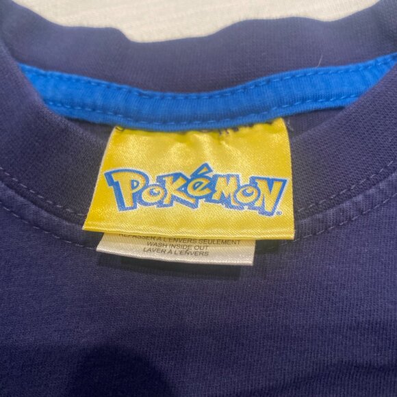 Pokemon Boys Size 6/6X Blue Long Sleeve Graphic T-Shirt - Picture 3 of 5
